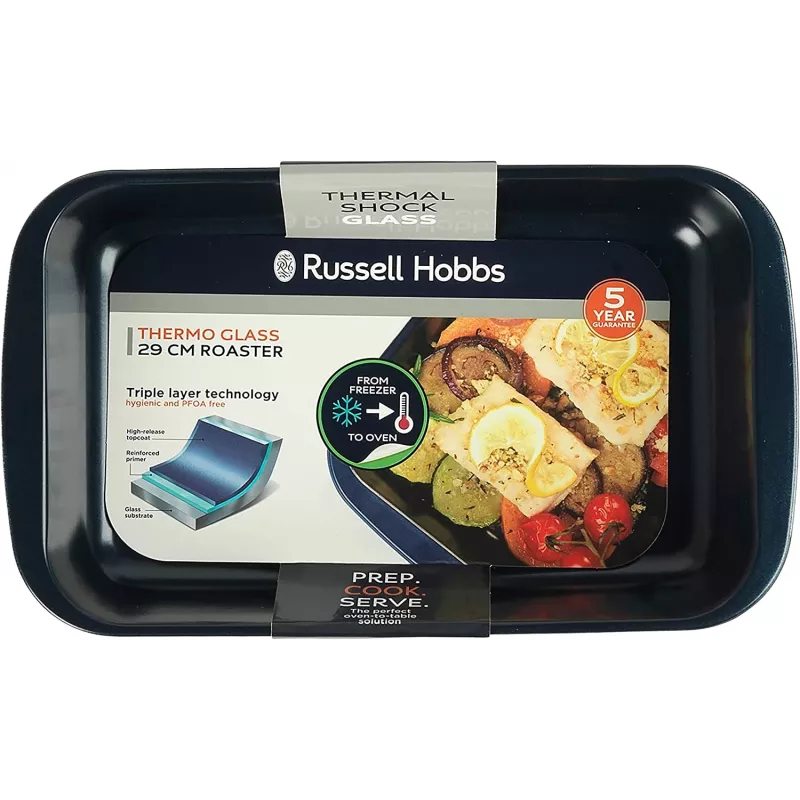 Glazen braadpan Russell Hobbs RH01143EU 29 cm, marineblauw