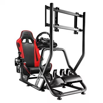 Racing-cockpit huzaro Speed 6.0 met verstelbare stoel, stalen frame, 30°–90° hoek, ondersteunt tot 120 kg, rood, 1080×1360×560 mm