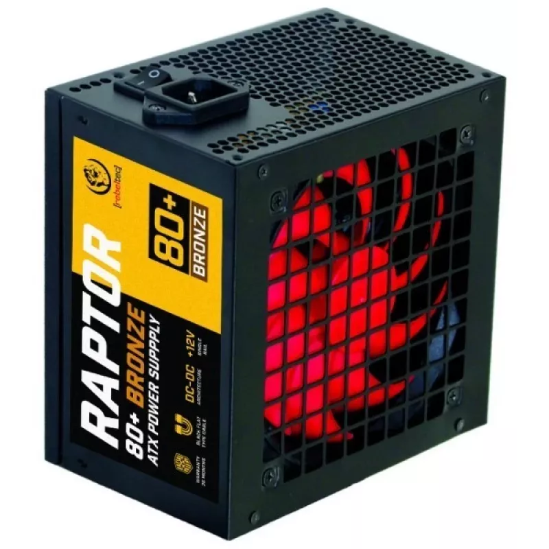 Voeding RAPTOR 600W BRONZE 80+, single rail, DC-DC