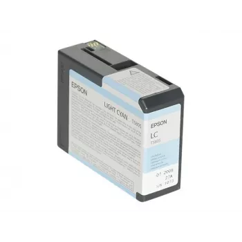 Epson losse verpakking lichtcyaan T580500, lichtcyaan, pigmentinkt, 80 ml, 1 stuk, losse verpakking
