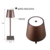 Beper P201UTP103 oplaadbare tafellamp, aanraakschakelaar, 2 W
