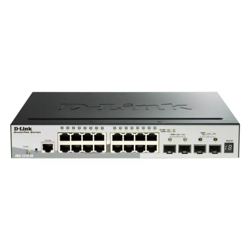 D-Link 52-poorts Gigabit Stackable POE Smart Managed Switch inclusief 4 x 10G SFP+