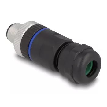DeLOCK M12 connector A-gecodeerd 8-polig stekker schroefaansluiting