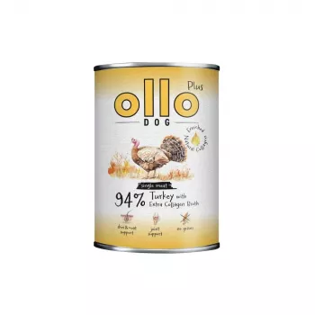 Ollo Plus collageen kalkoen 400g hondenvoerblik