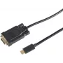Videokabel-adapter S/CONN 10-59045 3 m USB Type-C VGA (D-Sub) zwart