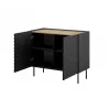 Ladekast Cama Meble ONDA 2D 98x45x85 cm, zwart, spaanplaat frame