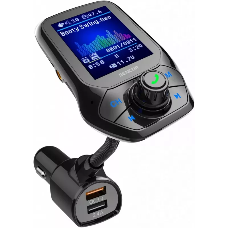 Sencor SWM 5858 BT fm-transmitter voor in de auto, Bluetooth, MP3, USB, microSD