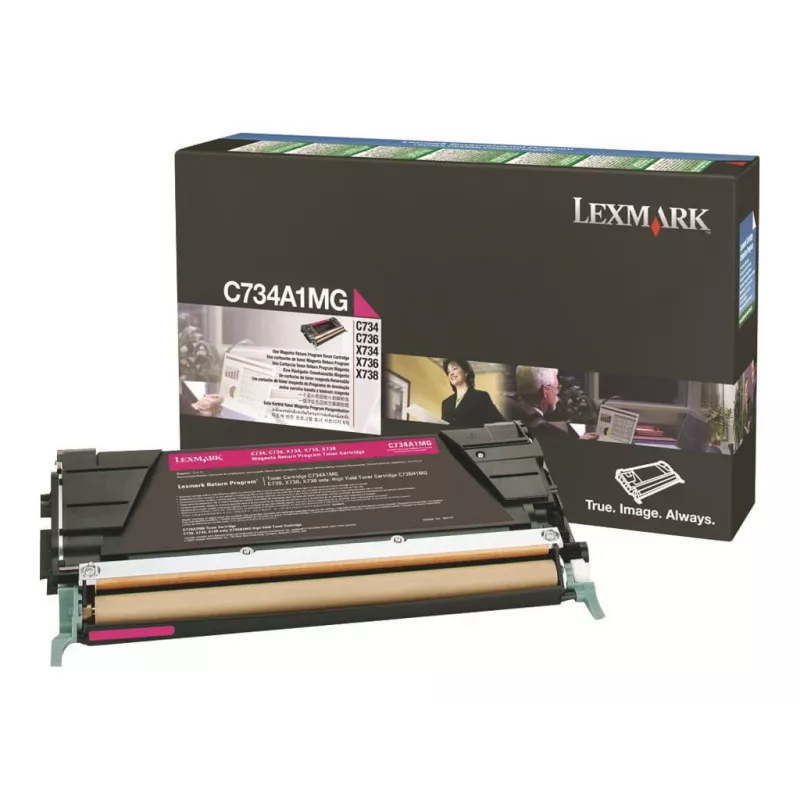 Lexmark - tonerpatroon - 1 x magenta - 6000 pagina's - LRP / LCCP (0C734A1MG)