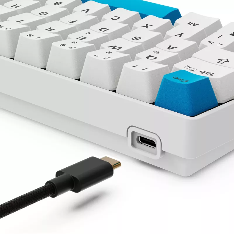 Sharkoon SGK50 S4 toetsenbord Home USB QWERTZ Duits wit 60% RGB LED