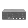 KVM-switch Digitus DS-12883 4 poorts dual display 4K HDMI USB