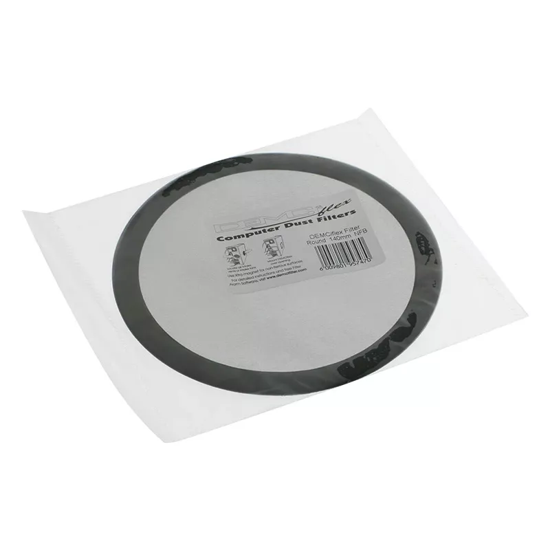 DEMCiflex DF0017 stoffilter 140 mm, rond, zwart