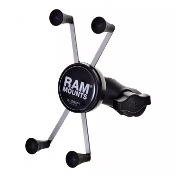 RAM Mounts X-Grip grote telefoonhouder met motorfiets balhoofdbasis
