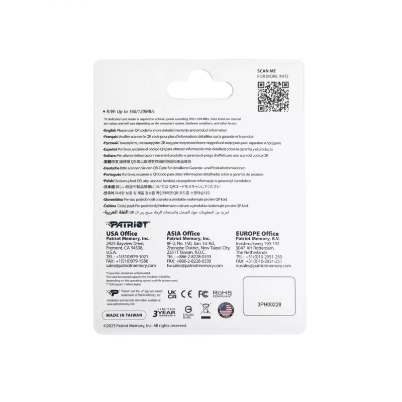 Patriot Memory EP DDR200 geheugenkaart 1TB MicroSDXC 160/120 MB/s (PEF1TEP33MCX)