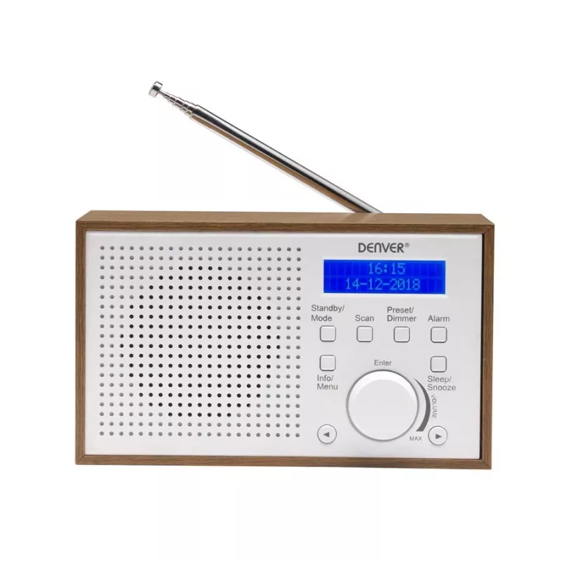 Denver DAB-46 draagbare DAB-radio, wit