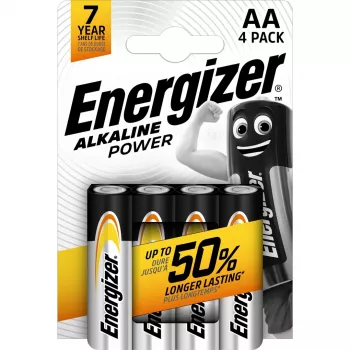 Alkaline AA wegwerpbatterij Energizer Classic 1,5V LR6 — 4 stuks, 50,5×14,5 mm, 23 g