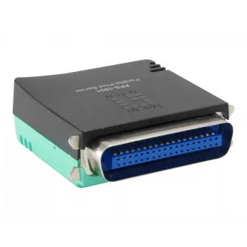 LevelOne parallel-printserver, zwart, groen, activiteit, link, stroom, status, Taiwan, Ethernet LAN, IEEE 802.3, IEEE 802.3u, 10,100 Mbit/s