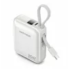 Vention FHEN0 powerbank, 10000 mAh, 35 W, ingebouwde USB-C-kabel, beige