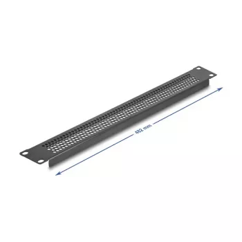 Blindplaat DeLOCK 67035 zwart metaal 44 mm x 482 mm x 11 mm