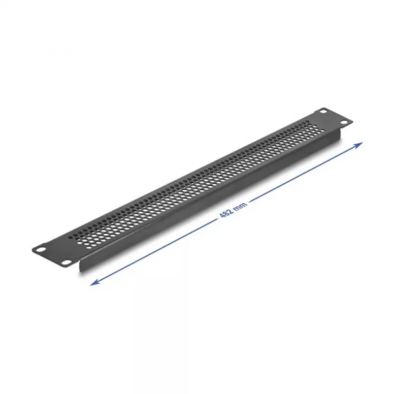 Blindplaat DeLOCK 67035 zwart metaal 44 mm x 482 mm x 11 mm
