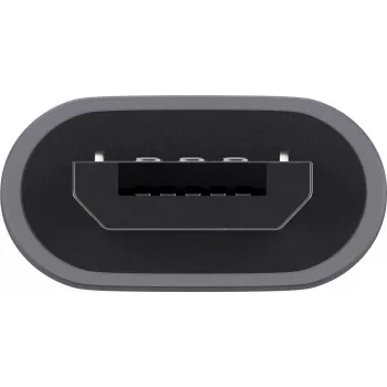 Goobay USB 2.0 Hi-Speed-adapter, Grijs, Grijs – USB-C™-bus > USB 2.0 Micro-stekker (type B) (55553)