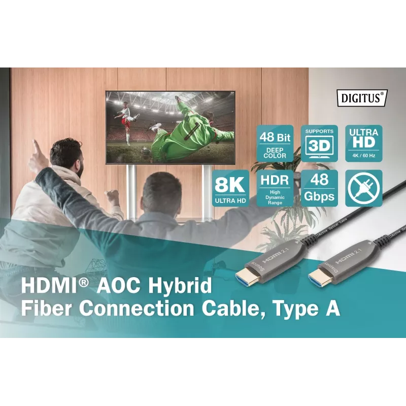 HDMI AOC hybride glasvezelkabel Digitus AK-330126-300-S