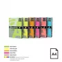 Kleur neonpapier Double A, 75 g, A4, 500 vel, regenboog 4, 5 neonkleuren