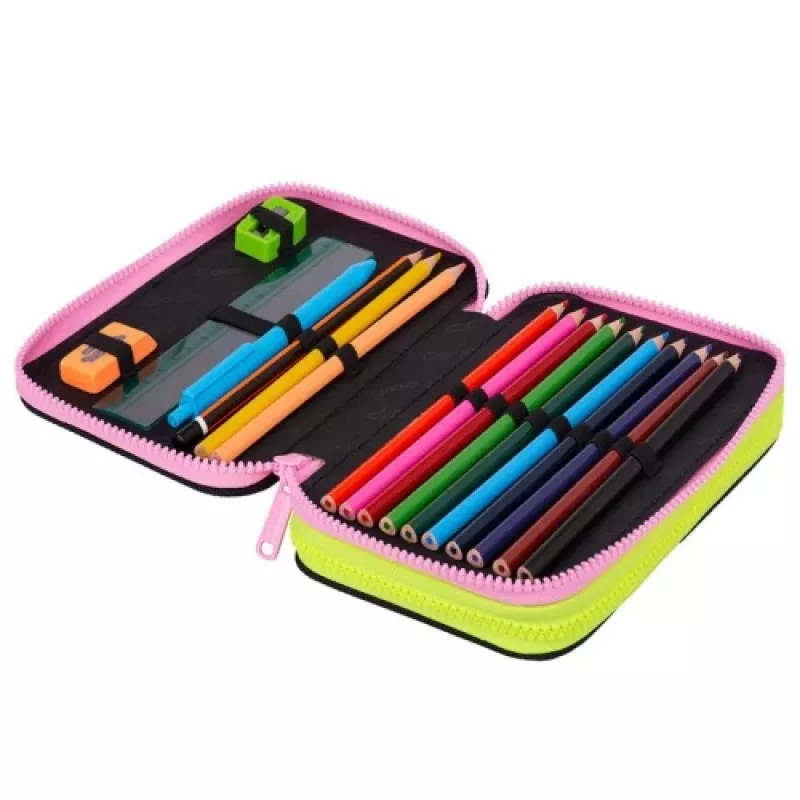 Dubbeldeks school-etui met inhoud CoolPack Jumper 2 PANDA GANG