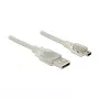 USB-kabel DeLOCK 83908 USB 2.0 3 m USB A Mini-USB B transparant