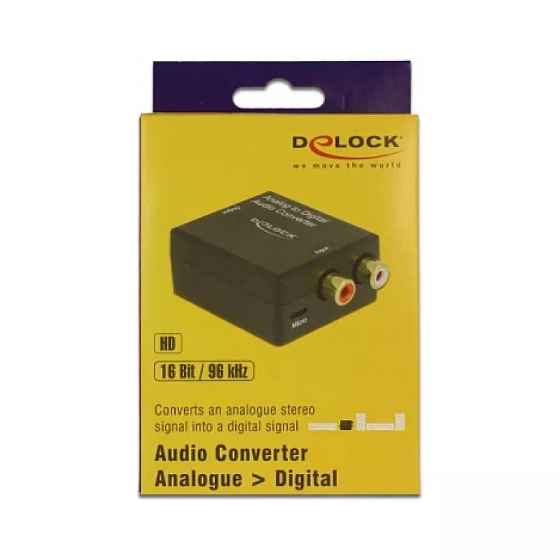 Audioconverter DeLOCK 63468 zwart