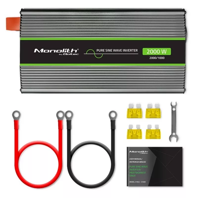 Auto-omvormer Qoltec Monolith 2000 W zwart 24 V