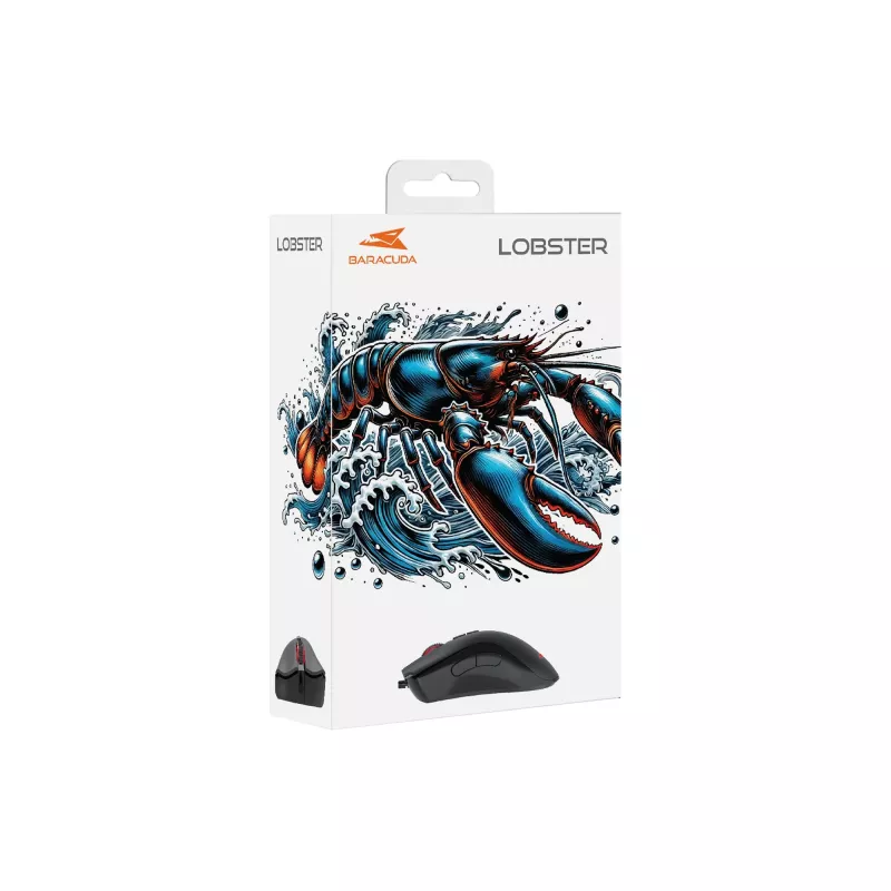 Muis Baracuda BGM-081 Lobster zwart USB