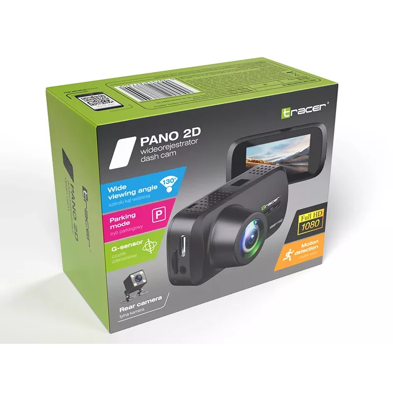 Auto-dashcam TRACER Tracer Pano 2D – panoramische 2D-opname, compact ontwerp