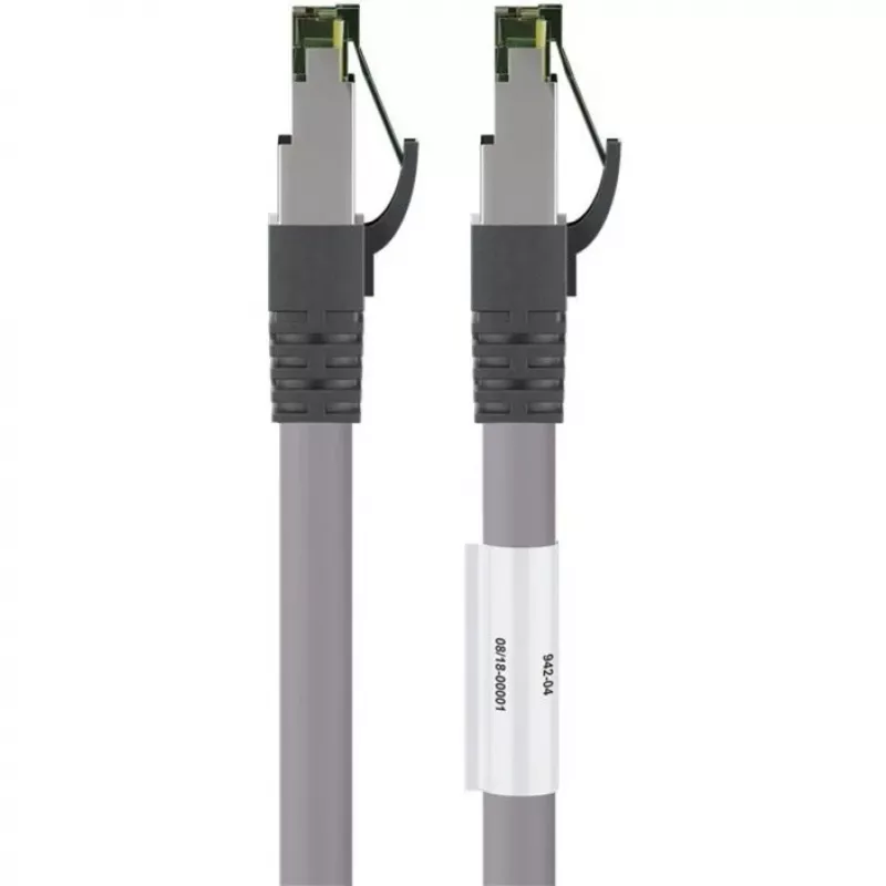 Goobay CAT 8.1 patchkabel, S/FTP (PiMF), grijs, 3 m - LSZH halogeenvrij, koper AWG 24 (55138)