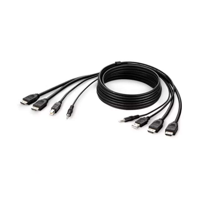 Belkin Secure KVM combo kabel - video- / USB- / audiokabel - TAA-conform - USB, mini-jack, HDMI (M)