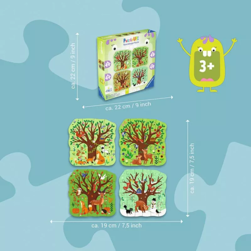 Puzzel UP - vier seizoenen (12, 16, 20 en 24 stukjes)