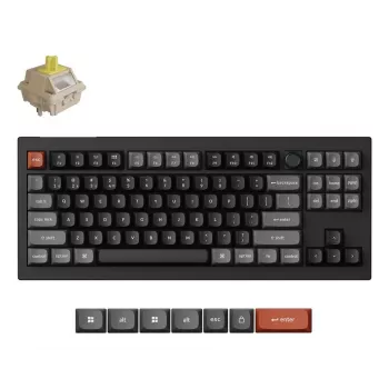 Mechanisch toetsenbord Keychron V3 Ultra 8K — bekabeld & Bluetooth, QWERTY-layout, RGB LED, zwart