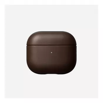 Leren AirPods-hoesje Nomad V3 Rustic Brown — beschermende leren hoes voor het AirPods-oplaadcase
