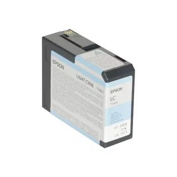 Epson losse verpakking lichtcyaan T580500, lichtcyaan, pigmentinkt, 80 ml, 1 stuk, losse verpakking