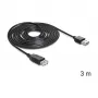 USB-kabel DeLOCK EASY-USB 2.0-A 3m zwart