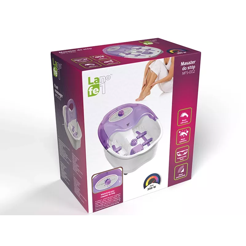 LAFE MFS-002 voetbad-massageapparaat met verwarming en bubbelfunctie