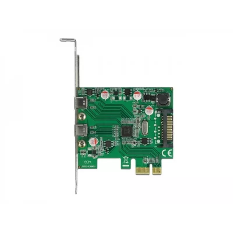 DeLOCK PCI Express x1-kaart naar 2 x USB Type-C™ bus