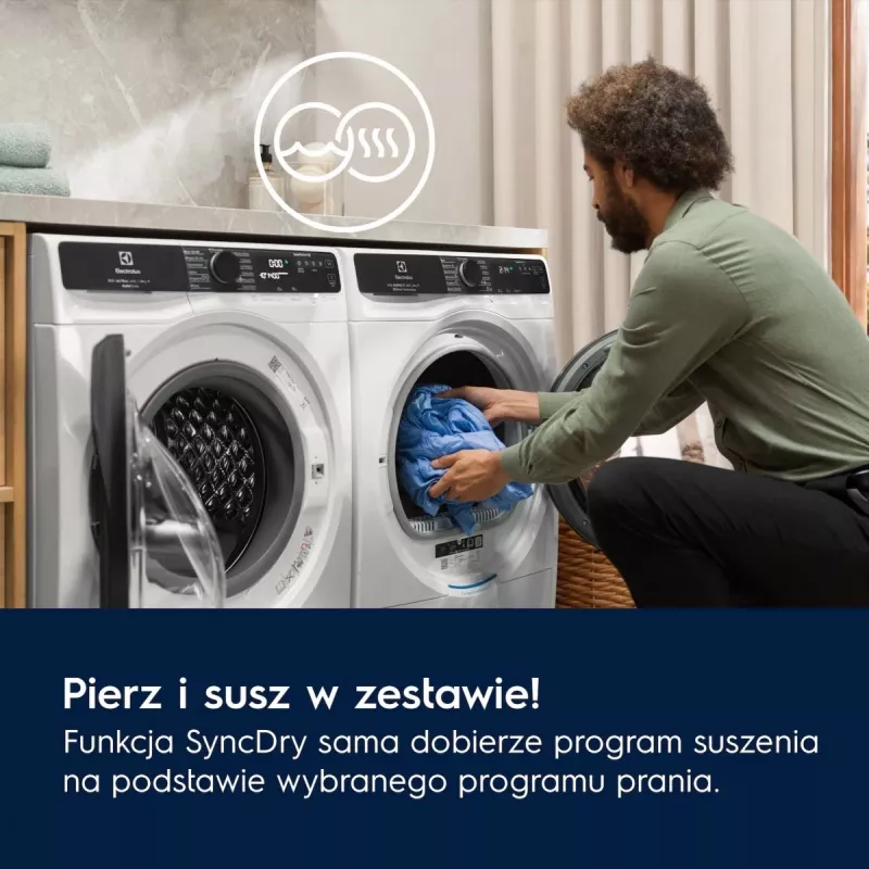 Wasdroger Electrolux EW7D585UCP 8 kg warmtepomp, condensdroging