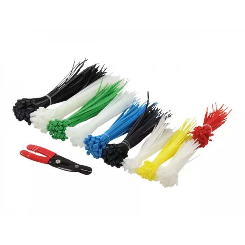 Kabelbinders LogiLink KAB0019 nylon zwart blauw groen rood wit