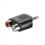 3.5mm-adapter VALUE 3.5mm M naar 2x RCA F