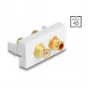 DeLOCK Easy 45 contactdoos 2 x RCA wit ABS