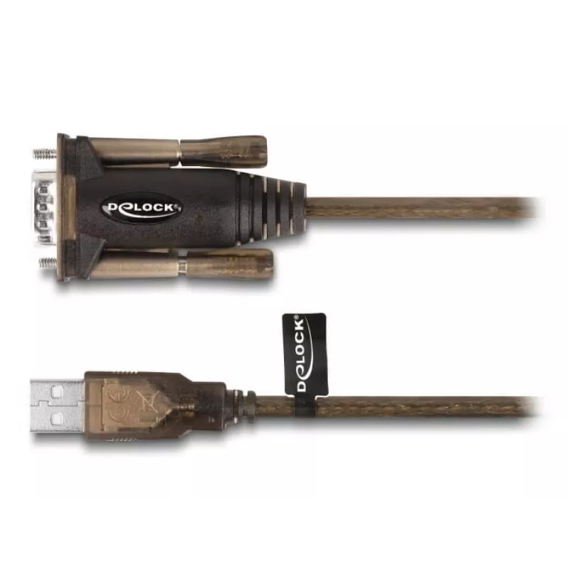 Adapter USB 2.0 Type-A naar serieel RS-232 D-Sub 9-polig stekker DeLOCK 62646