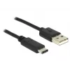 USB-kabel DeLOCK 83600 USB 2.0 1m USB-C USB-A zwart