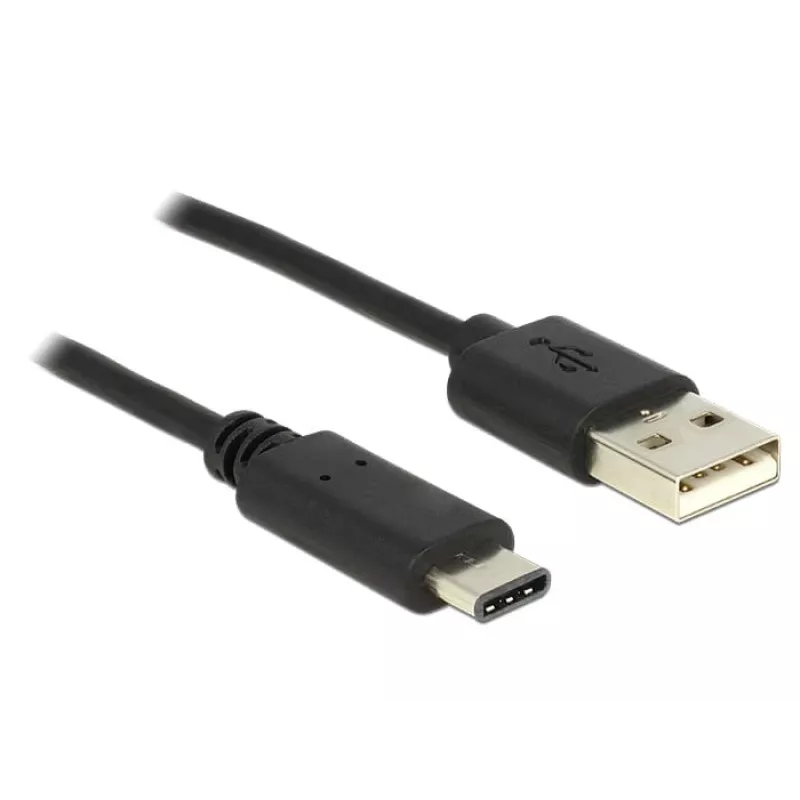 USB-kabel DeLOCK 83600 USB 2.0 1m USB-C USB-A zwart
