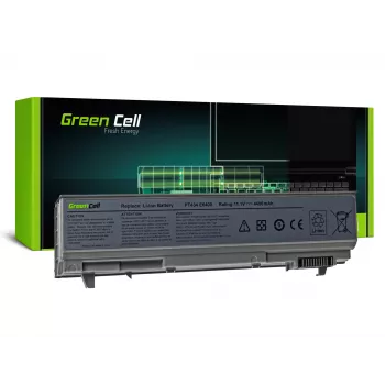 Laptopaccu Green Cell DE09 voor DELL Latitude E6400 E6410 E6500, Li-Ion 4400 mAh, 11,1 V, 6 cellen, zilver