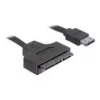 SATA-kabel DeLOCK ESATAP-100 0,5m zwart